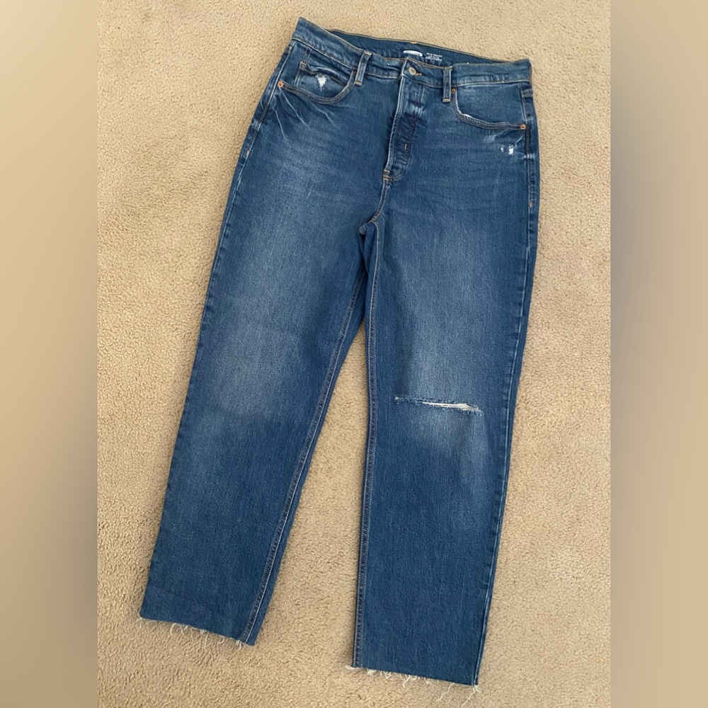 Women's Old Navy Sky-Hi Straight Leg Denim Jeans size 12
